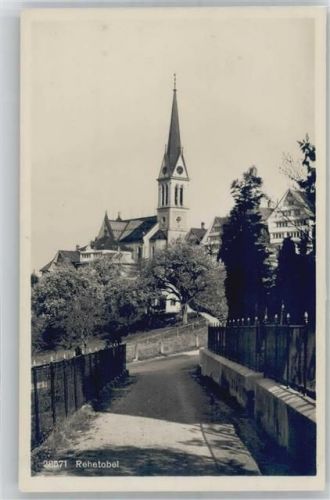 9038 Rehetobel - Kirche, Ortselansicht