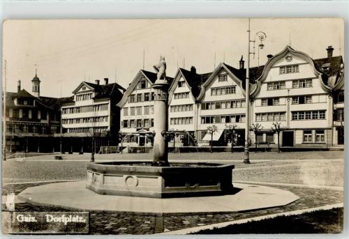 9056 Gais 1925 - Dorfplatz