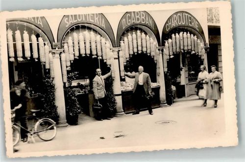6900 Lugano Gebrauchsspuren Privat Foto AK Ladenstrasse D Gabbani Charcuterie