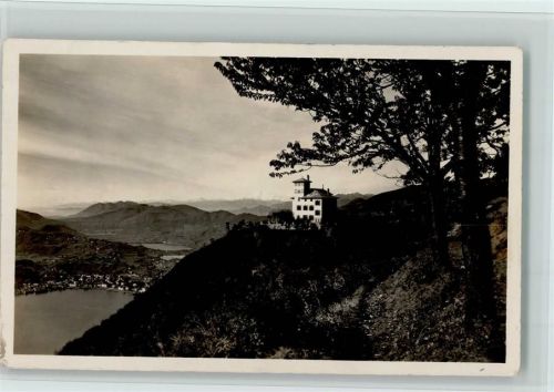 Lugano Kulm Hotel Mte. Bre Blick gegen Mte. Rosa Gaberell