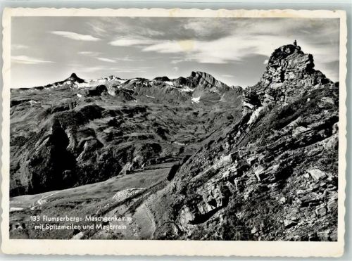 8898 Tannenboden Flumserberg Foto AK Maschgenkamm Spitzmeilen