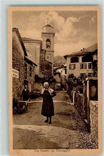 6986 Novaggio - Un Saluto Kirche Frau Tracht