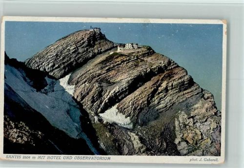 Säntis AR Nr. 4426 Säntis - mit Hotel und Observatorium AK Gaberell 1935