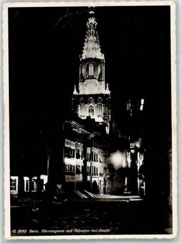 3000 Bern Berne - Herrengasse Münster bei Nacht