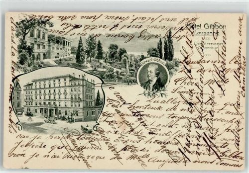 1000 Lausanne Losanna 1906 Lithographie Hotel Gibbon