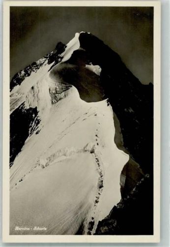 7000 Chur Coire Foto AK Hüttenstempel Bernina-Scharte Winter