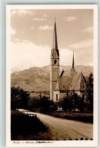 9494 Schaan Foto AK Kirche