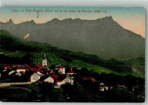1867 Ollon VD Foto AK Le Petit Muveran
