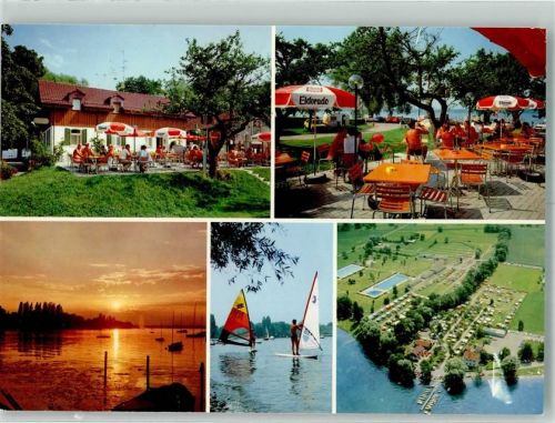 8280 Kreuzlingen 1984 - Fliegeraufnahme Schwimmbad Gasthaus Camping Fischerhaus