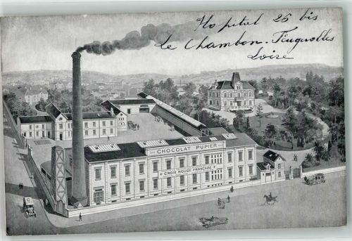 Saint-Etienne Industrie Fabrik Chocolat Pupier AK Schokolade 1918
