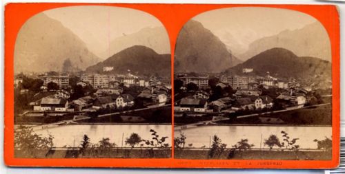 3800 Interlaken - Stereofoto Format ca. 18 x 9 cm, Jungfrau