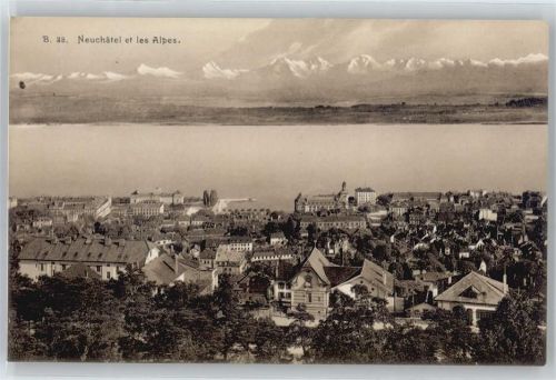 2000 Neuchâtel Neuenburg - Gesamtansicht, See