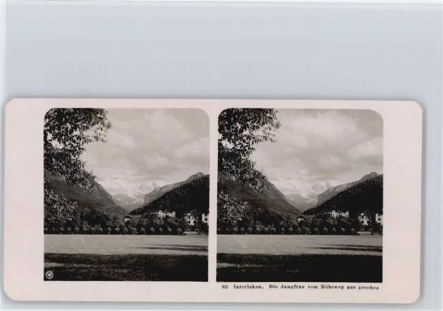 3800 Interlaken - Stereofoto format ca. 18 x 9 cm