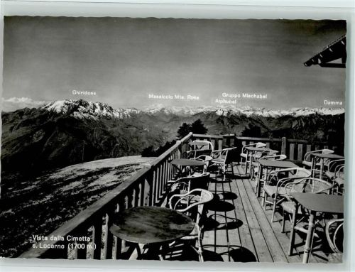 Cimetta Locarno - Vista dalla Cimetta s. Locarno Chiridone Massicola Mte. Rosa Gruppo Mischael Alphubel Damma