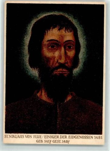 Künstlerkarte St. Niklaus von der Flue Portrait