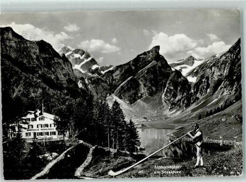 Weinfelden Gasthaus Seealpsee Alphorn 1962