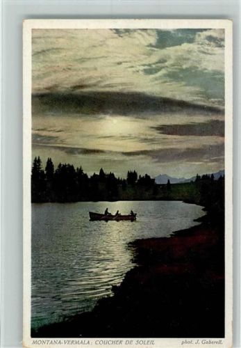 Montana Vermala Randogne Nr. 7107 Coucher de Soleil AK Gaberell 1930
