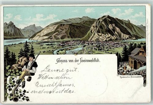 Heimwehfluh 1899 Lithographie Restauration