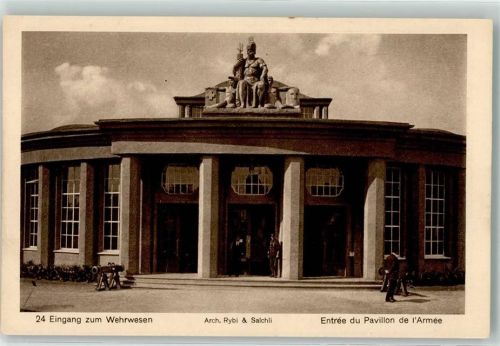 3000 Bern Berne - Landesausstellung 1914 Nr. 24 Wehrwesen Architekt Rybi und Salchi