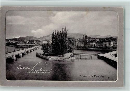 Genève Genf Reklame Serie Nr. 1 - ca 1910 - Gute Erhaltung Suchard Schokolade