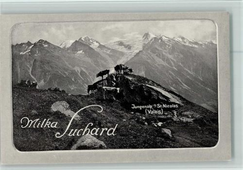 Milka Chocolat Werbung Nr. 5 - Jungenalp St. Nocolas gute Erhaltung Suchard Schokolade