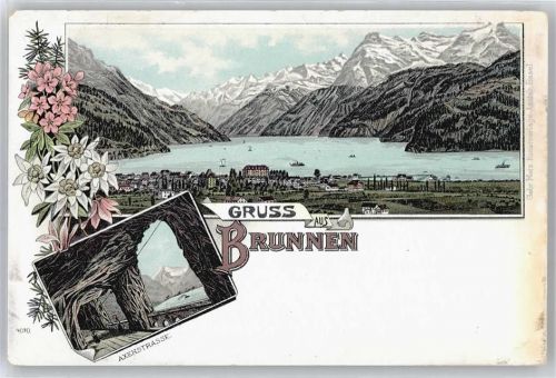 6440 Brunnen Lithographie