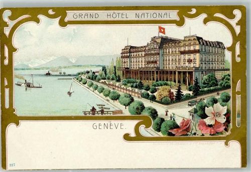 1200 Genève Genf Lithographie Hotel National
