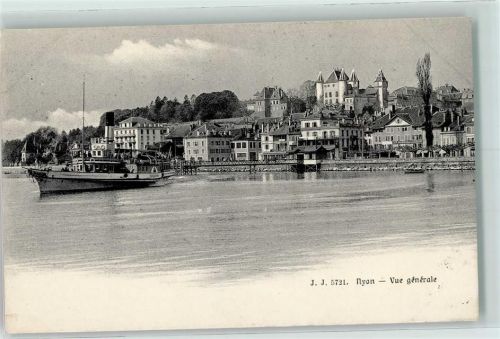 Nyon Vue generale Personendampfboot Binnenschiff 1905
