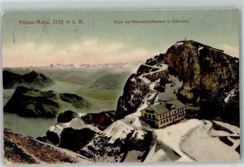 6010 Pilatus Kulm 1907 - Vierwaldstättersee Glärnisch Schnee Winter Berge