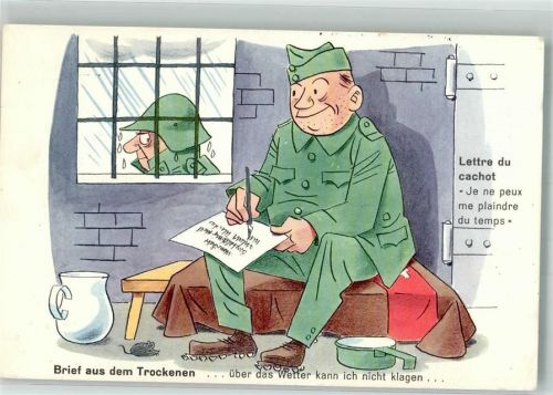 8500 Frauenfeld 1964 Gebrauchsspuren Humor Militär Feldpost Kaserne