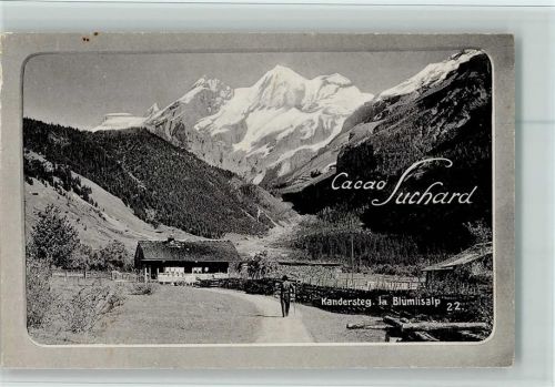 Kandersteg Serie Suchard Werbung AK Nr. 22 - Blümlisalp Suchard Schokolade