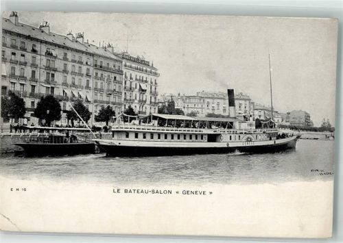 Genève Genf Raddampfer Genf Binnenschiff Gebrauchsspuren