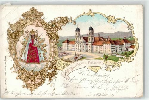 8840 Einsiedeln Prägedruck 1903 Maria Einsiedel