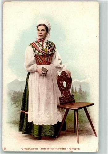 Bündner Trachtenfrau Vorderrheintalerin