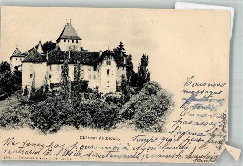1807 Blonay 1901 Foto AK Schloss