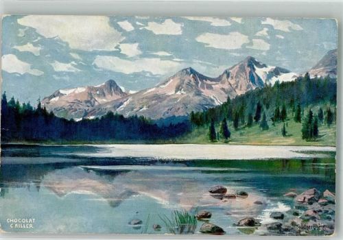 sign. Splitgerber A. Natur Chocolat Cailler Schokolade Künstlerkarte