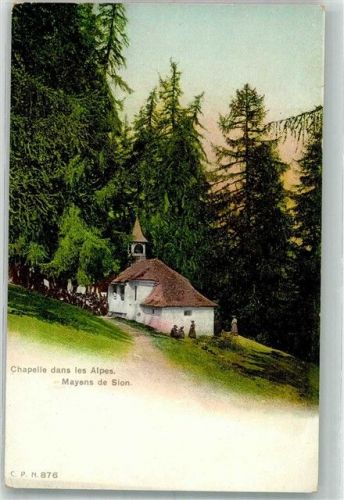 1992 Les Mayens-de-Sion Foto AK Kirche Kapelle