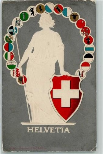 Wappen AK Helvetia 1906 Prägedruck