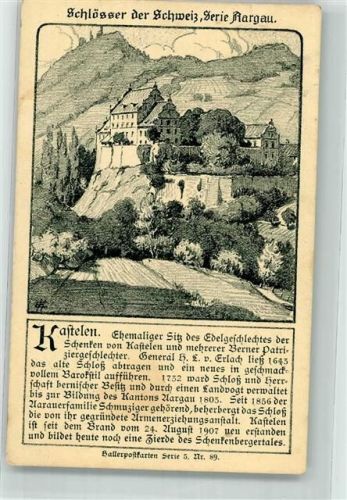 5116 Schinznach Bad 1909 - Schlösser der Schweiz Serie 5 Nr. 89 Schloss Kasteln