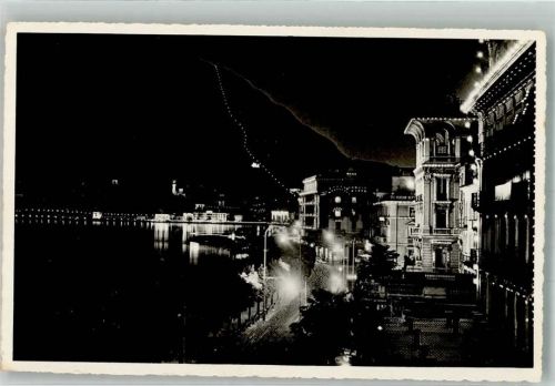 6900 Lugano Foto AK Nacht