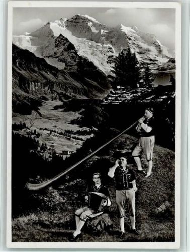 Moserbuebe - sehr gute Erhaltung AK Alphorn 1937