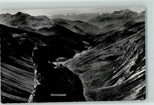 Strelapass 1967 - Aussicht ins Schanfigg gegen Tödi und Calanda