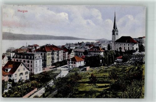 8810 Horgen 1907 Foto AK Kirche