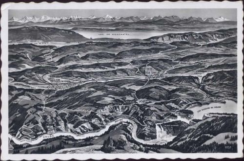 um 1930/40 - Neuenburg, Luftbild AKU2