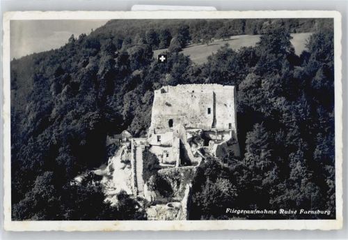 4466 Ormalingen - Ruine Farnsburg, Fliegeraufnahme