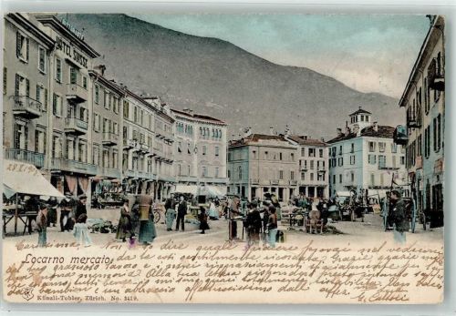 6600 Locarno 1903 - Marktszene