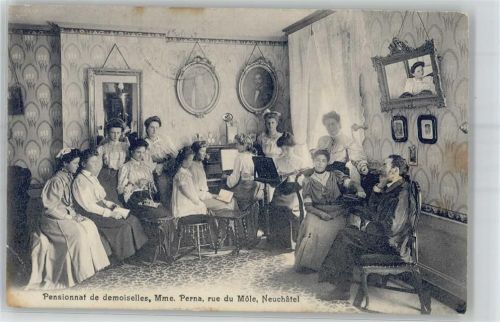 2000 Neuchâtel Neuenburg 1908 - Mädchen-Pensionat Mme. Perna