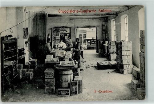 Brüssel Bruxelles Chocolaterie Confiserie Antoine Nr. 18 Expedition Beruf Lager AK Schokolade