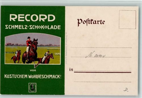Werbung : Record Schmelz Schokolade Schokolade Lithographie
