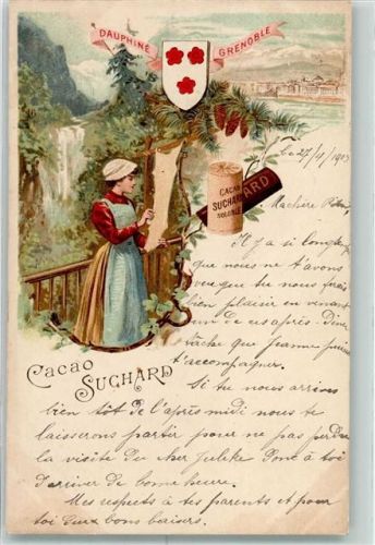 Wappen Beruf AK Suchard Schokolade 1903 Lithographie